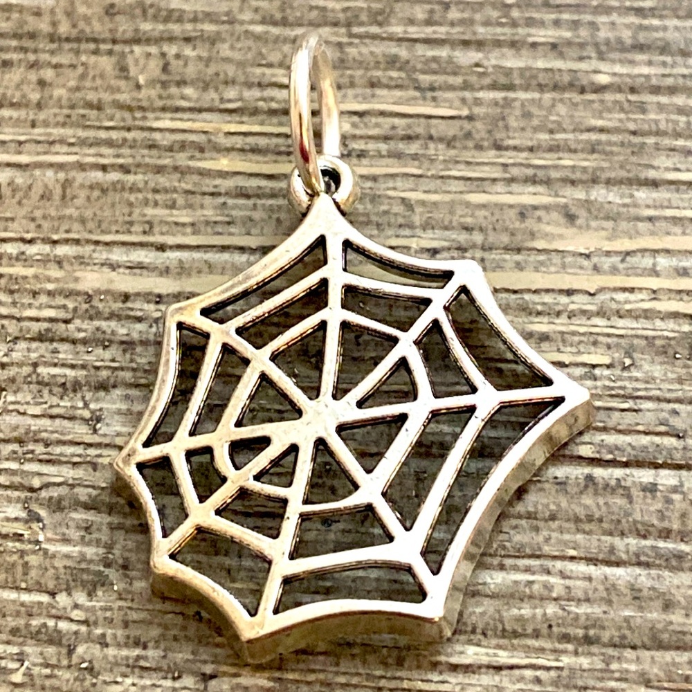 5/$10❤️❤️❤️NEW TIBETAN SILVER SPIDER WEB CHARM PENDANT
